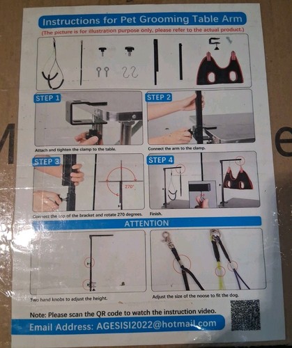 Dog cat grooming table arm - dog,