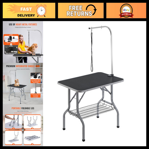 Pet grooming table - with, clamp