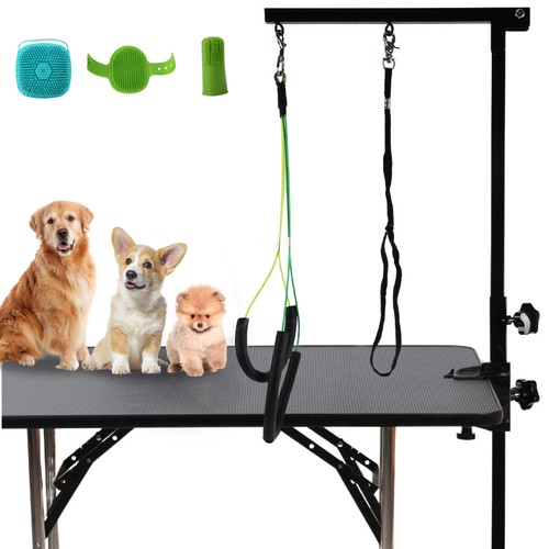 Dog grooming arm with - clamp, &
