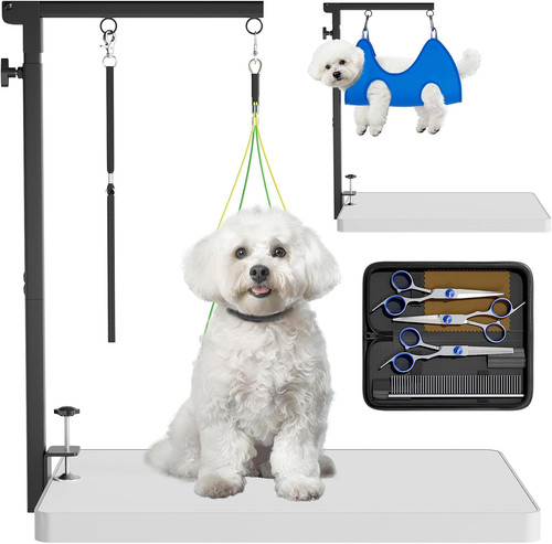 Dog grooming arm - with, clamp