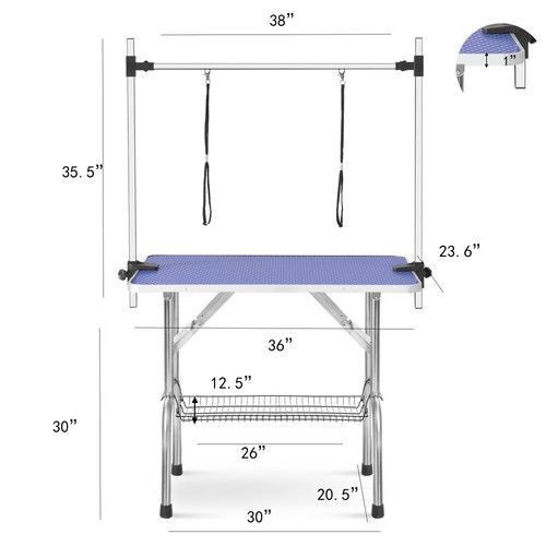 Folding dog grooming - table, 36