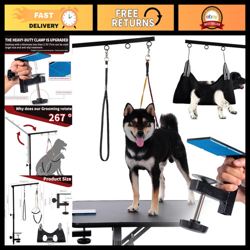 Adjustable dog grooming - adjustable, table