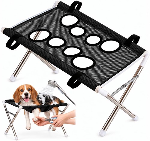 Dog grooming hammock stand - dog,